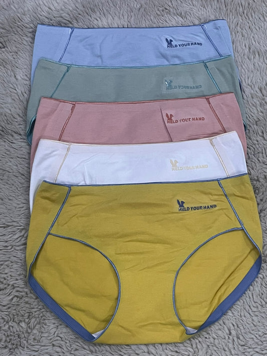 Women's Mid-High Waist Cotton Panties Pack of 5
