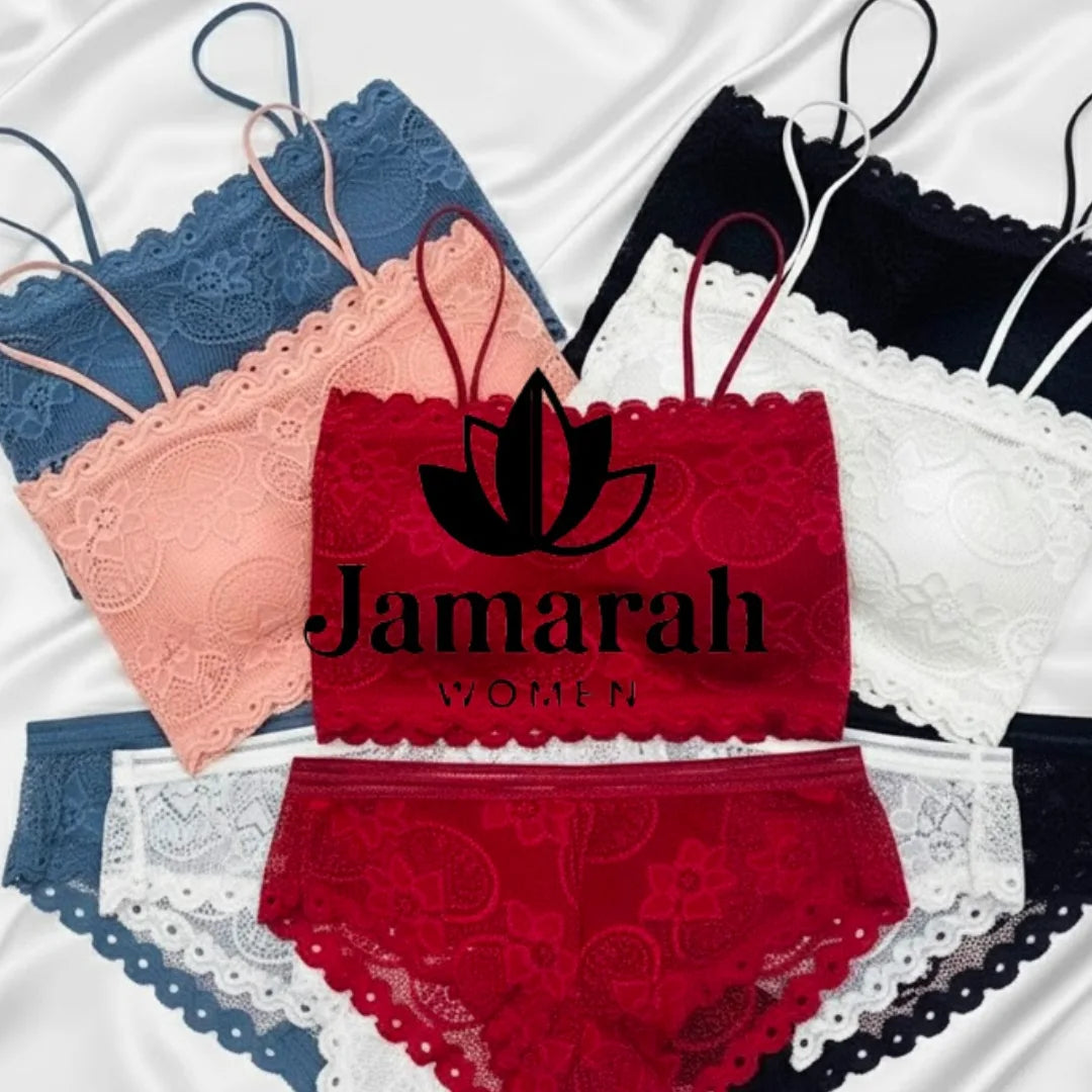 Ladies Stylish Lace Bralette Panty