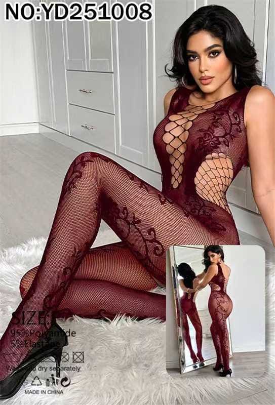 Women's Fishnet & Floral Lace Bodystocking