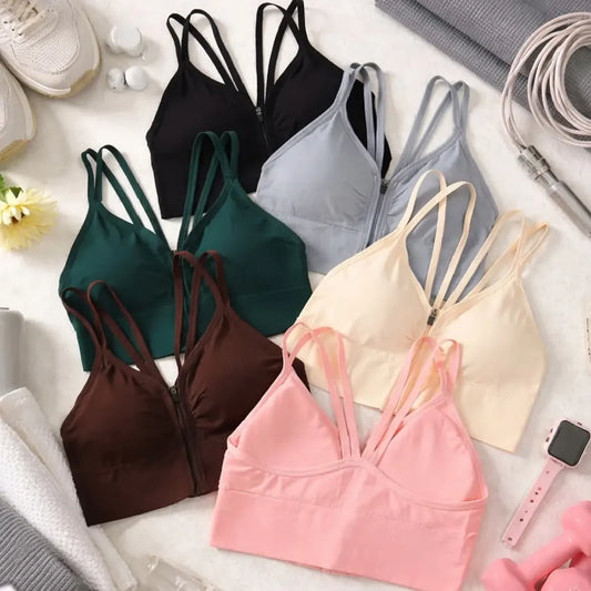 Front Zipper Sports & Casual Bralette