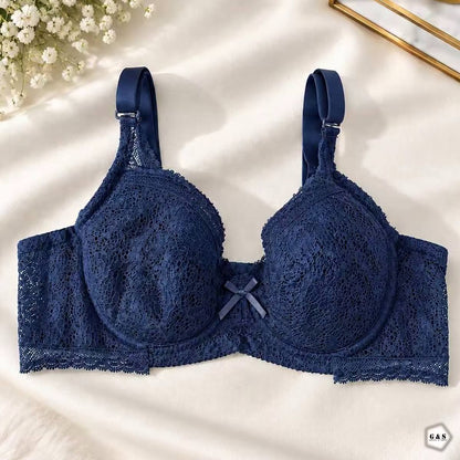Women's Pack of 2 Imported Wired Full Lace Non-Padded Push-Up Bra