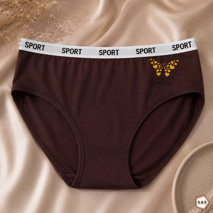 Women's Sport-Elastic Cotton Panties 