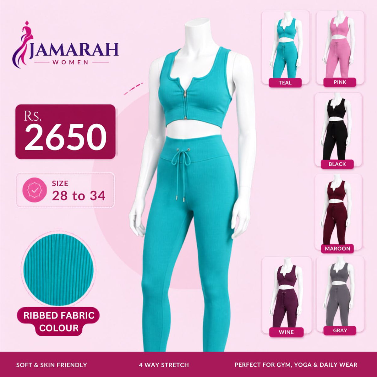 2-Piece Zip Crop & High-Waist Set