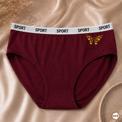 Women's Sport-Elastic Cotton Panties 