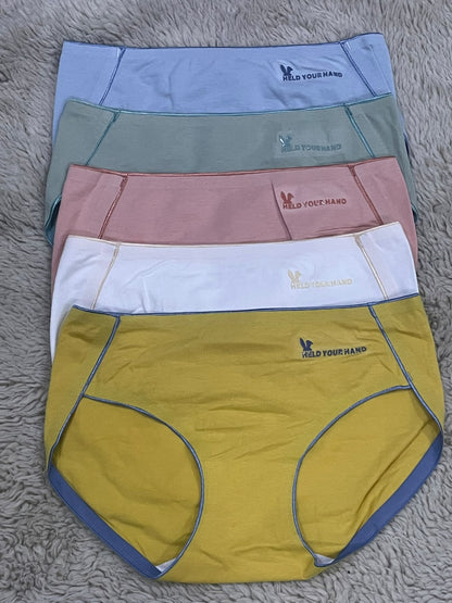 Women's Mid-High Waist Cotton Panties Pack of 5