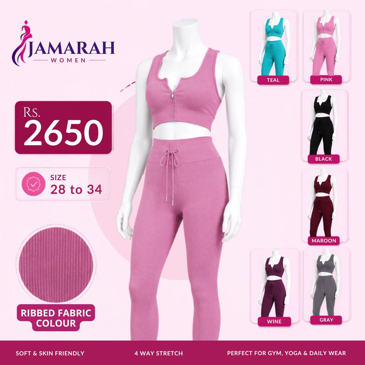 2-Piece Zip Crop & High-Waist Set