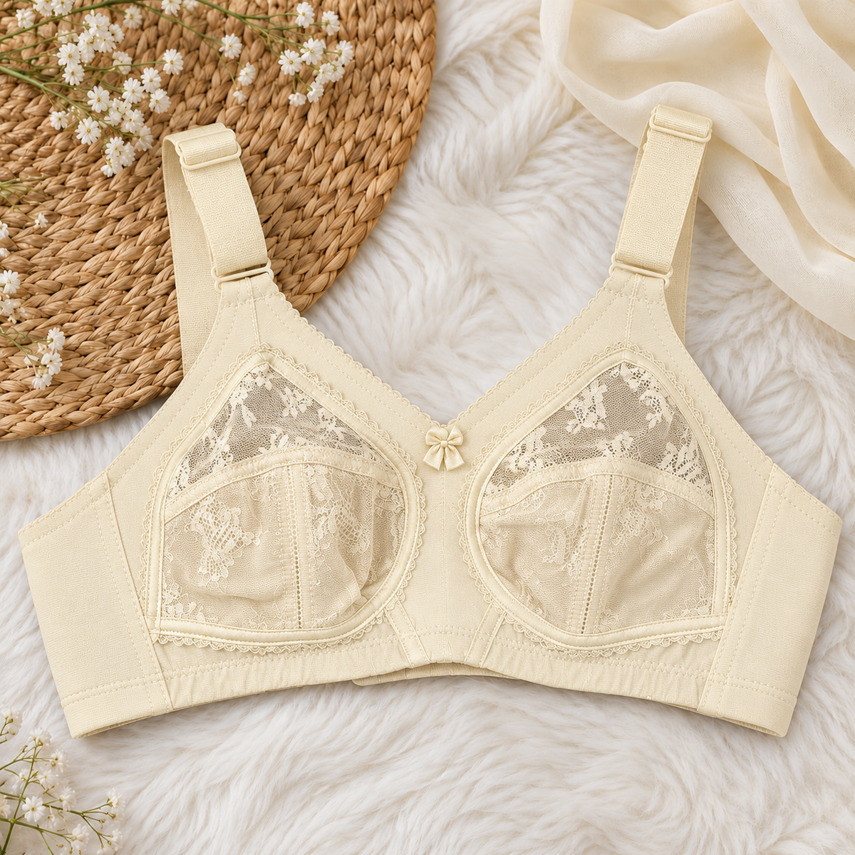 Floral Lace Minimizer Bras – Pack of 2