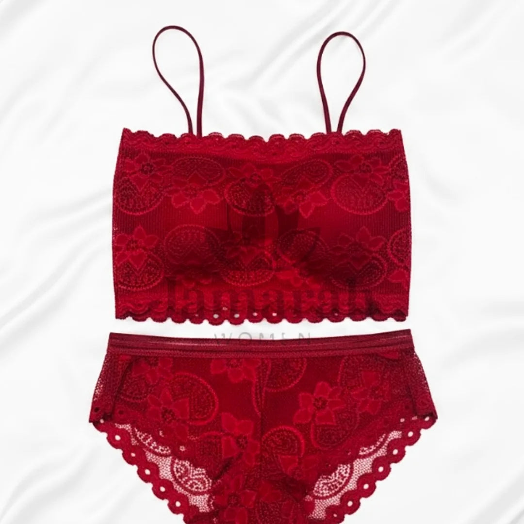 Ladies Stylish Lace Bralette Panty