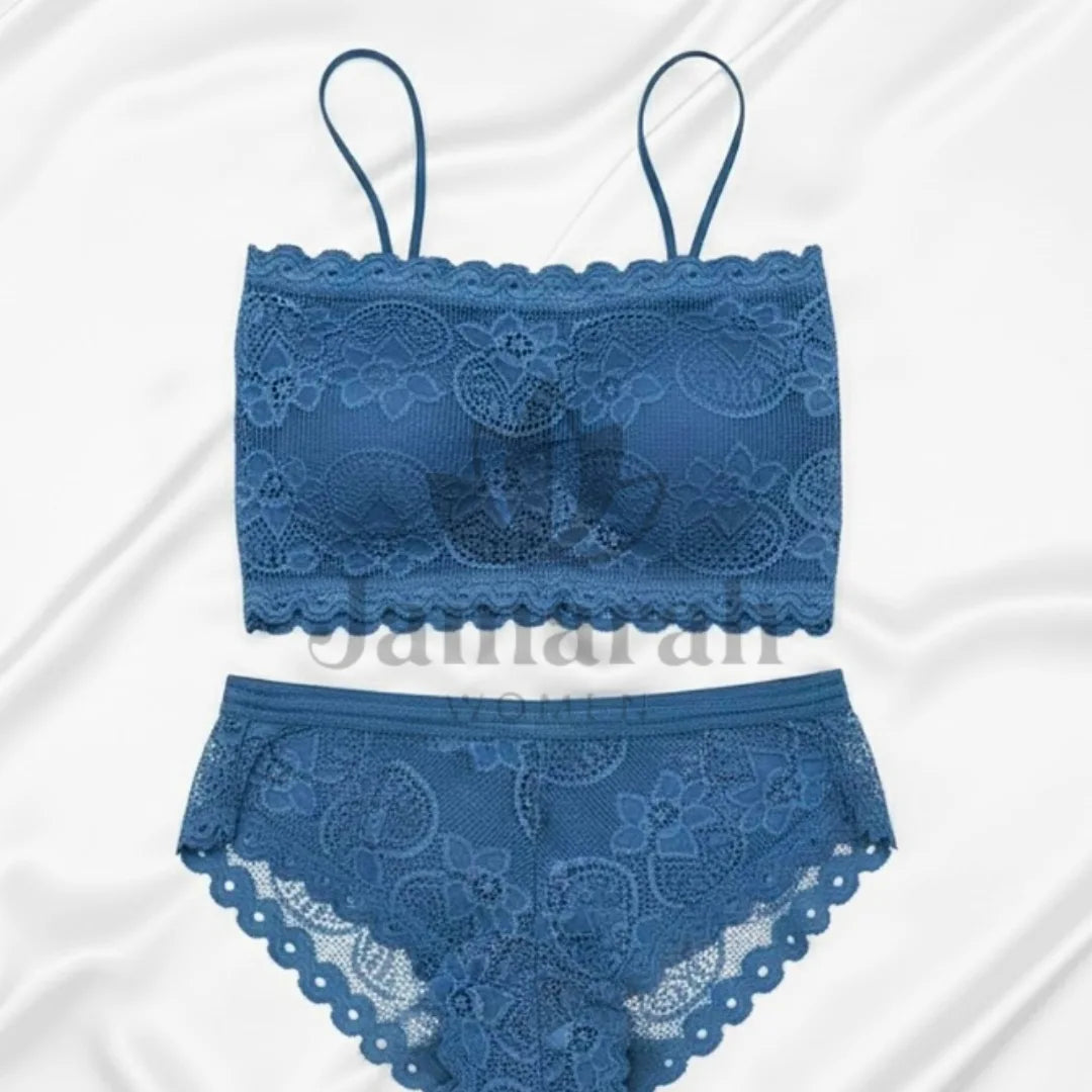 Lace Bralette Panty Set Pack of 3