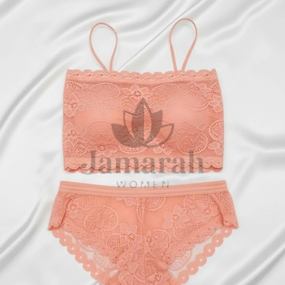 Ladies Stylish Lace Bralette Panty