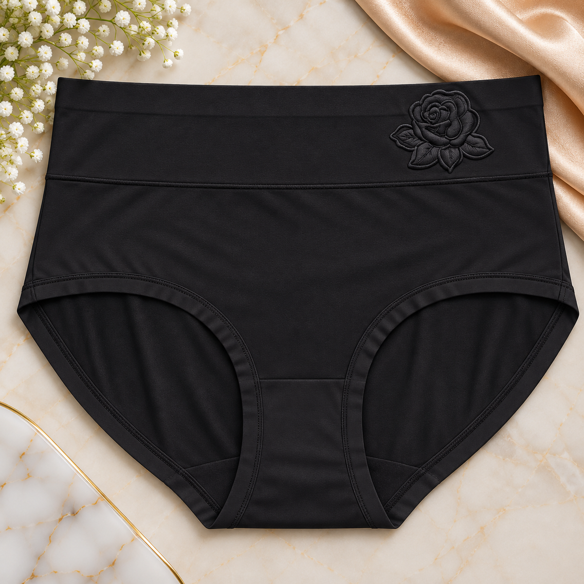 Rose Embroidered Panties – Pack of 5