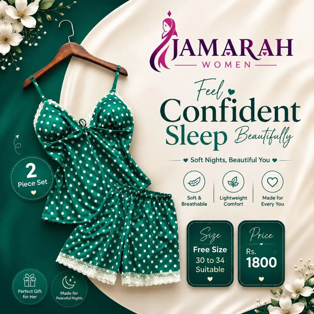 Polka Dot Satin Sleepwear Set