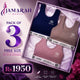 Women's Ribbed Sport Bra Pack of 3