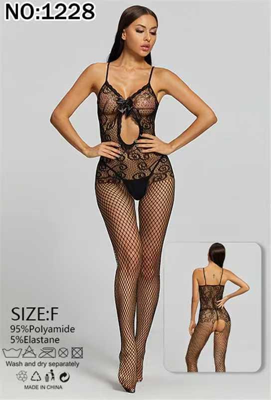 Women's Lace & Fishnet Bodystocking