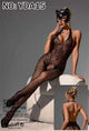 Women's Black Lace Halter Bodystocking