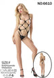 Women's Rope Harness Open Teddy Bodysuit | Diamond Strap Cage Open Back